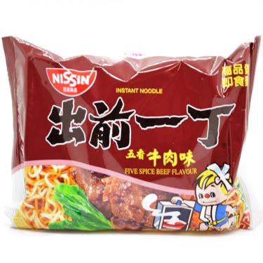 NISSIN FIVE SPICES BEEF NOODLE 100G 香港 出前一丁 五香牛肉味麵 100GG 0183