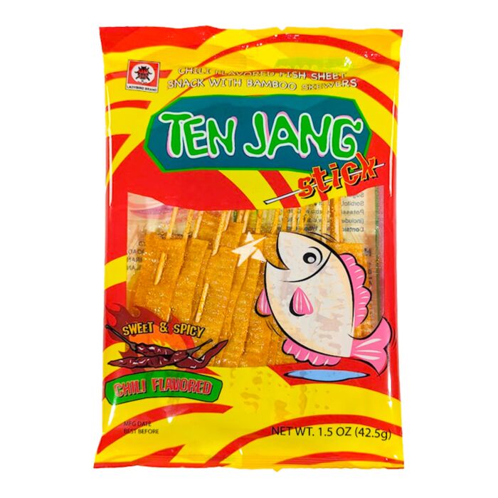 LADYBIRD TEN JANG STICK SWEET SPICY 42.5G X 36 PCS CASE 瓢蟲牌 甜辣味魚肉片串 42.5G X 36 件 原箱 0680C