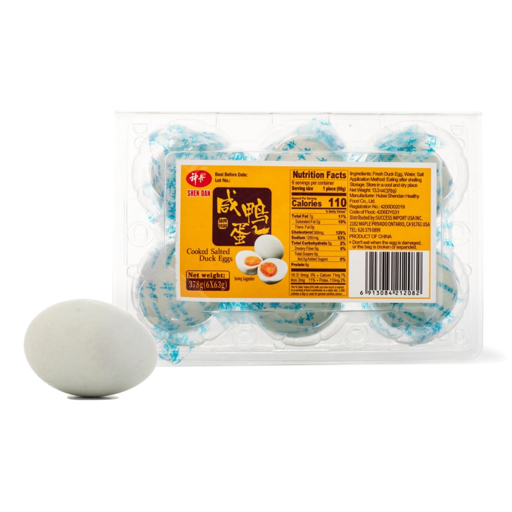 SHENDAN COOKED SALTED DUCK EGG 408G 神丹熟咸鴨蛋 6隻 408克 0048