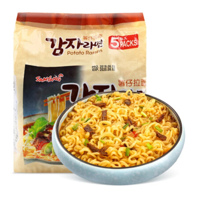 SAMYANG POTATO RAMEN (5 Packs) 600g X 8 PCS CASE 三養 薯仔拉麵 (5連包) 600G X 8 件 原箱 0274C