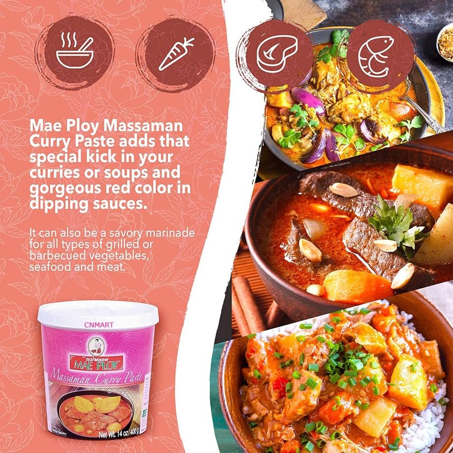 MAE PLOY MASSAMAN CURRY PASTE 400G MAE PLOY 泰國 瑪莎曼咖哩醬 400G 0237