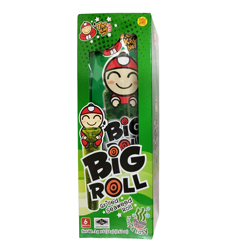 TAO KAE NOI GRILLED SEAWEED BIG ROLL 18G 小老板 紫菜卷原味6支 18G 0668