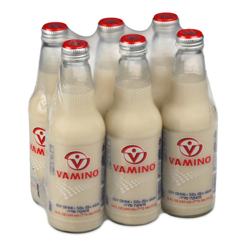 VAMINO SOY BEAN DRINK (6X300ML) X 4 PCS CASE VAMINO 瓶裝豆奶 (6X300ML) X 4 件 原箱 0098C