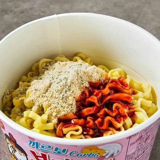SAMYANG Hot Chicken carbonara Ramen bowl 105g X 16 PCS CASE 三養 粉色辣雞拉碗麵 105G X 16 件 原箱 0114C