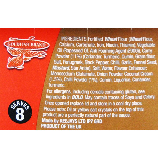 GOLD FISH CHINESE CURRY SAUCE 405G X 12 PCS CASE 金魚 中式咖哩醬405G X 12 件 原箱 0154C