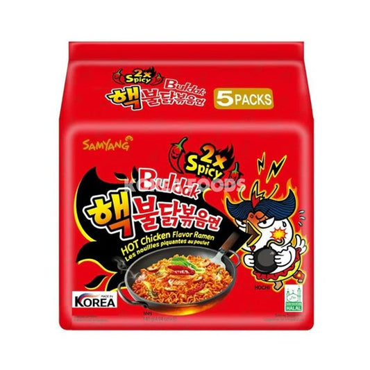 SAMYANG Hot Chicken Ramyun Double Spicy 5PACK 三養 紅色雙倍爆辣雞肉味拌麵 (5連包) 0190