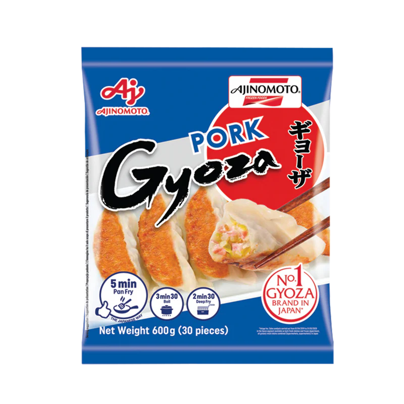 AJINOMOTO PORK & VEGETABLE DUMPLING 600G X 10 PCS CASE 味之素 日式豬肉煎餃600G X 10 件 原箱 0039C