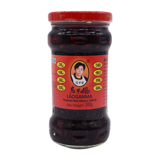 LAOGANMA Preserved Black Beans Chilli Oil 280G 老干媽 風味豆豉油辣椒 280G 0212