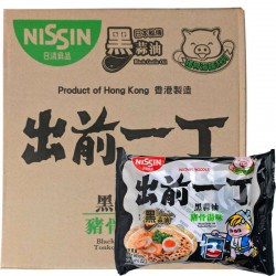 NISSIN BLACK GARLIC OIL NOODLE 100G X 30PCS CASE 香港 出前一丁 黑蒜油豬骨湯麵 X 30件包 原箱 100G 0182C