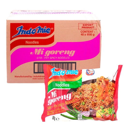 INDOMIE MI GORENG FRY SPICY NOODLES 80G X 40 PCS CASE 營多 印尼辣撈麵 80G X 40 件 原箱 0193C