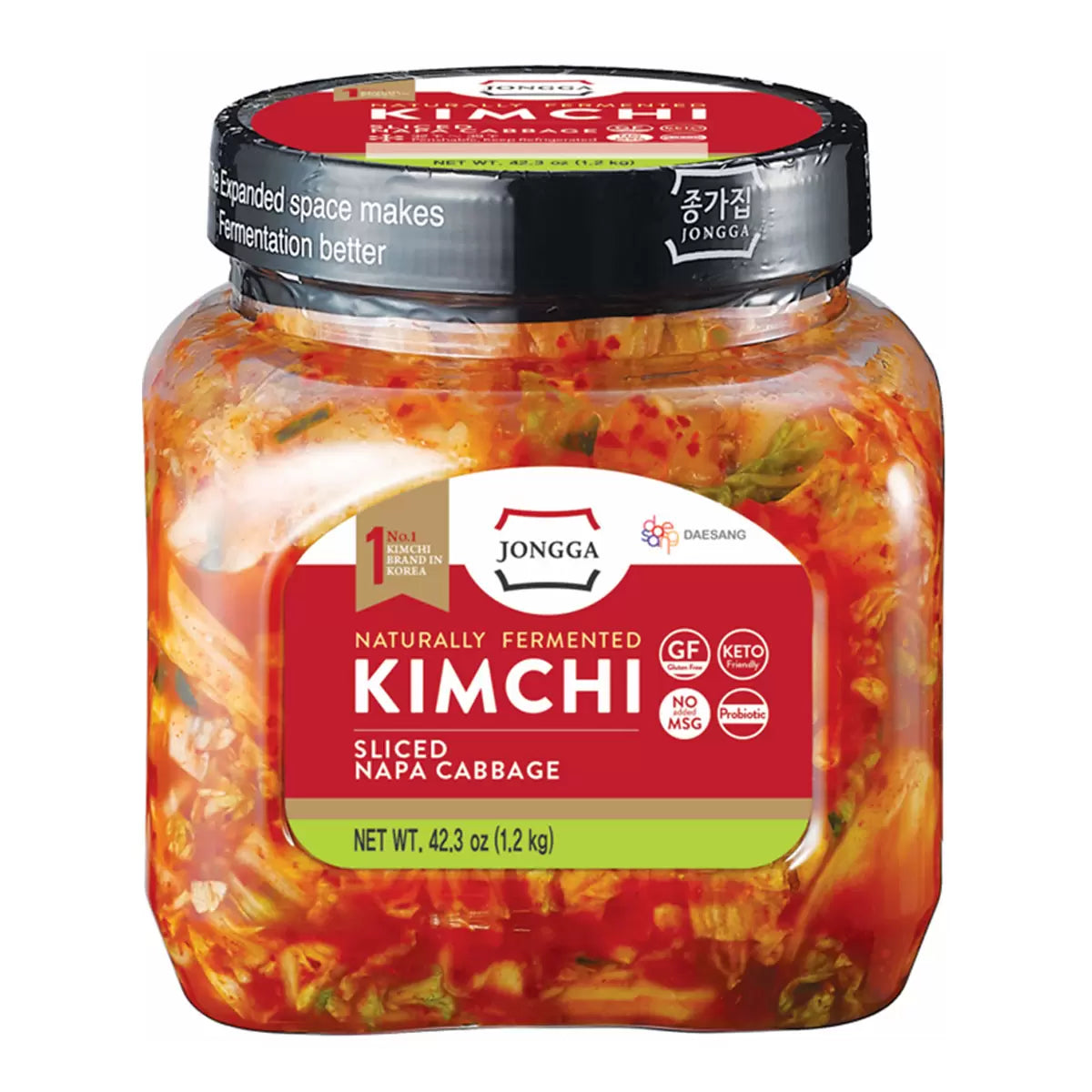 JONGGA Cut Cabbage Kimchi 1.2KG JONGGA 切片泡菜(瓶裝) 1.2KG 0108