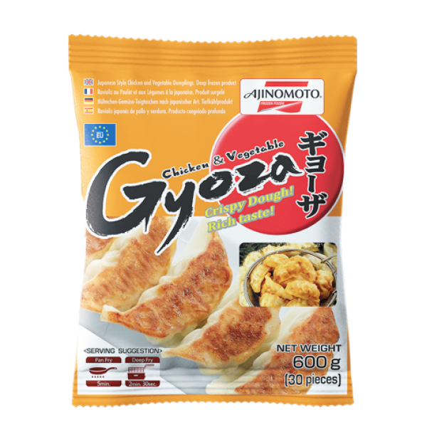 AJINOMOTO CHICKEN&VEGETABLE DUMPLING 600G X 10 PCS CASE 味之素雞肉和蔬菜煎餃600G X 10 件 原箱 0008C