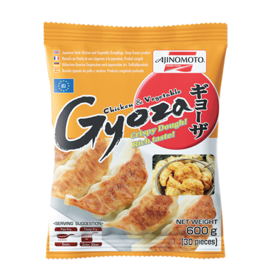 AJINOMOTO CHICKEN&VEGETABLE DUMPLING 600G X 10 PCS CASE 味之素雞肉和蔬菜煎餃600G X 10 件 原箱 0008C