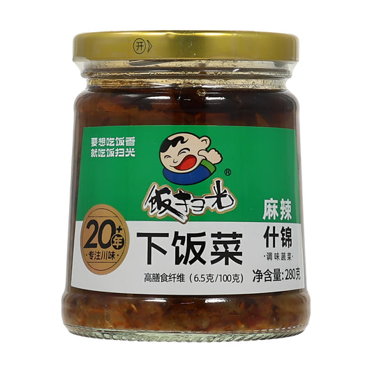FSG Chilli Sauce with Cowpea 280G X 12 PCS CASE 飯掃光 麻辣什錦 280G X 12 件 原箱 1805C
