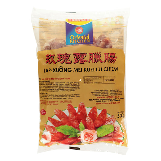 Oriental Kitchen SAUSAGE WITH MEI KUEI LU 500G 萬興 玫瑰露臘腸 500G 0086