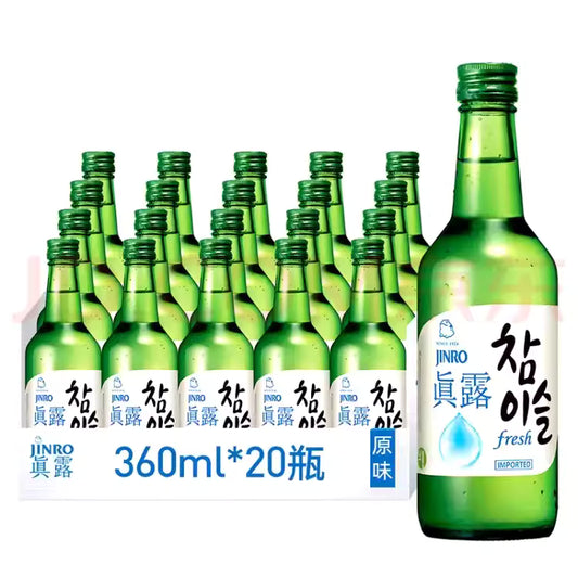JINRO Cham Yi Sul (CHAMISUL FRESH) 360ML X 20 PCS CASE 真露 韓國燒酒 (真鮮味) 360ML X 20 件 原箱 0656C
