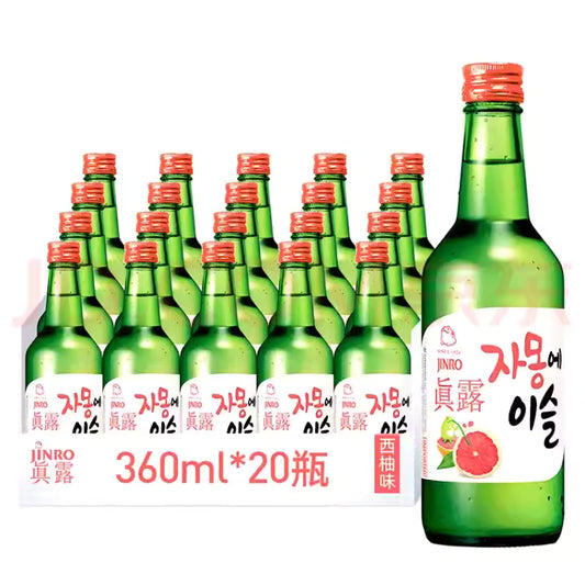 JINRO Cham Yi Sul (Grapefruit) 360ML X 20 PCS CASE 真露 韓國燒酒 (西柚味) 360ML  X 20 件 原箱 0657C