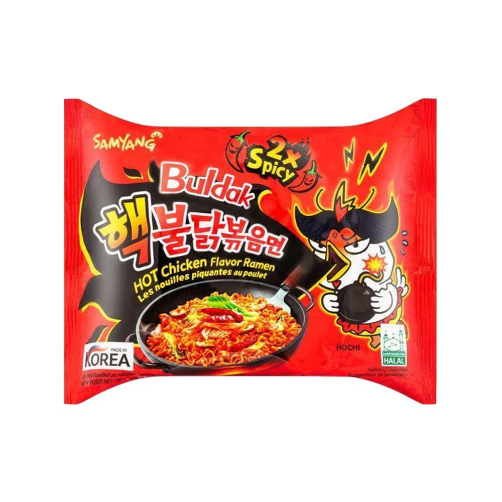 SAMYANG Hot Chicken Ramyun Double Spicy 5PACK X 8 PCS CASE 三養 紅色雙倍爆辣雞肉味拌麵 (5連包) X 8 件 原箱 0190C