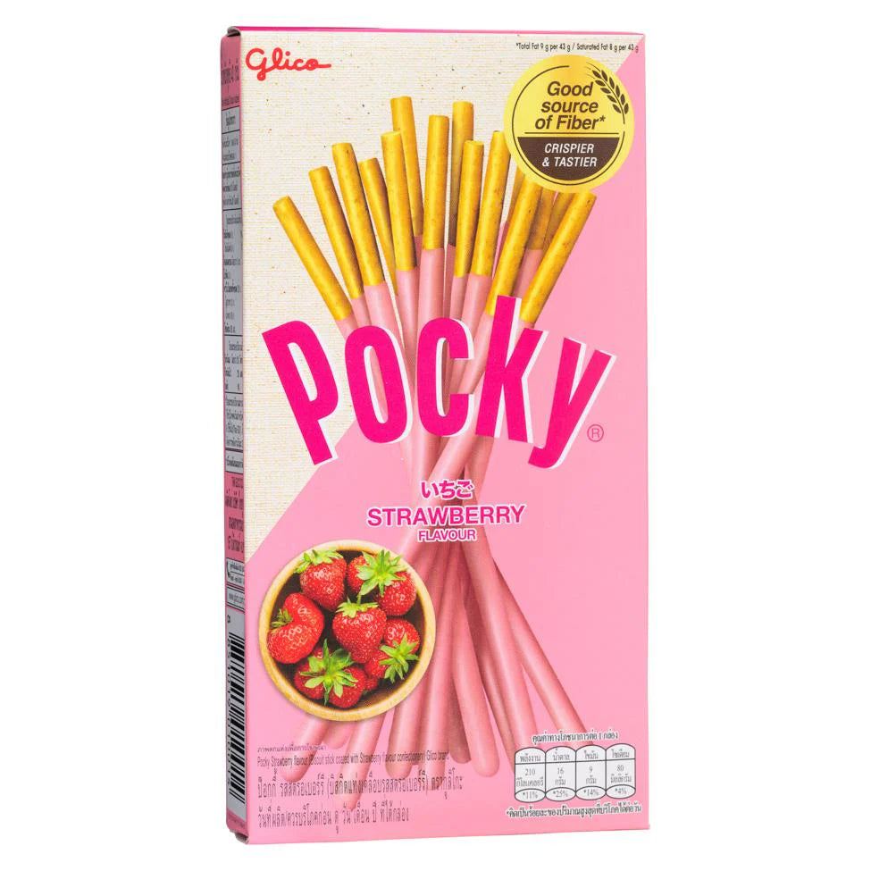 GLICO POCKY STICKS STRAWBERRY 47G 固力果 百力滋 士多啤梨味 47G 0286