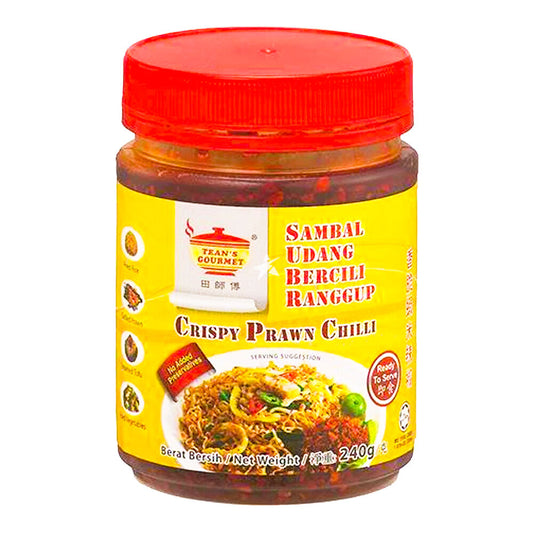 TEAN'S GOURMET CRISPYPRAWN CHILLI 240G 田師傅 蝦香脆蝦米辣椒 240G 0674