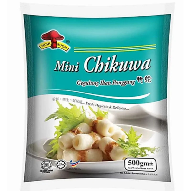 MUSHROOM MINI CHIKUWA 500G X 20 PCS CASE 香菇牌 迷你竹輪 500G X 20 件 原箱 0304C