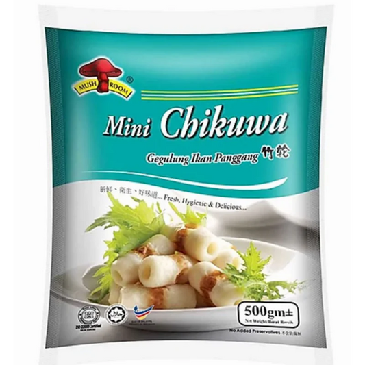MUSHROOM MINI CHIKUWA 500G X 20 PCS CASE 香菇牌 迷你竹輪 500G X 20 件 原箱 0304C