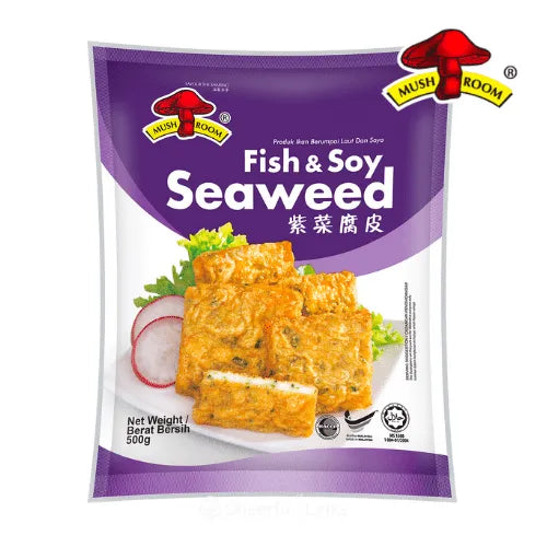 MUSHROOM Fish N SoySeaweed Roll 500G X 20 PCS CASE 香菇牌 紫菜腐皮 500G X 20 件 原箱 0296C