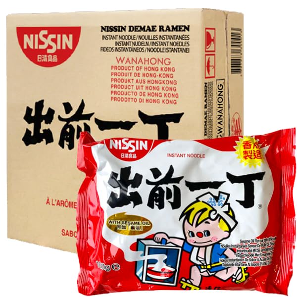 NISSIN SESAME OIL NOODLE 100G X 30 PCS CASE香港 日清 出前一丁 麻油味湯麵 100克 X 30件包 原箱 0221C