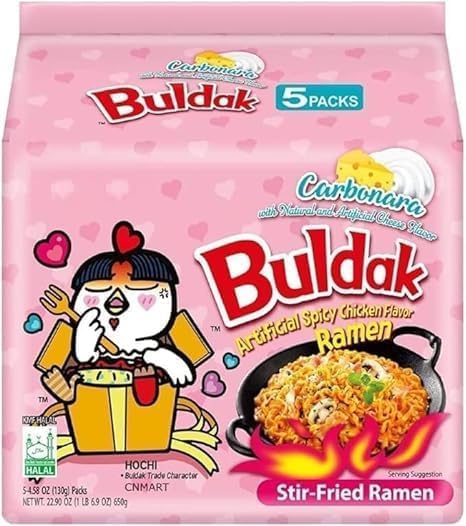SAMYANG Hot Chicken carbonara Ramen (5packs) 三養 粉色辣雞拉麵(5連包X130G) 0018