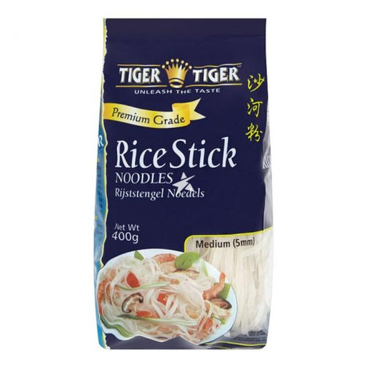 TIGER TIGER - RICE STICKS 5MM (BLUE PACK) 400G X 30 PCS CASE 雙虎牌 泰國河粉 (5公分) 400G X 30 件 原箱 0708C