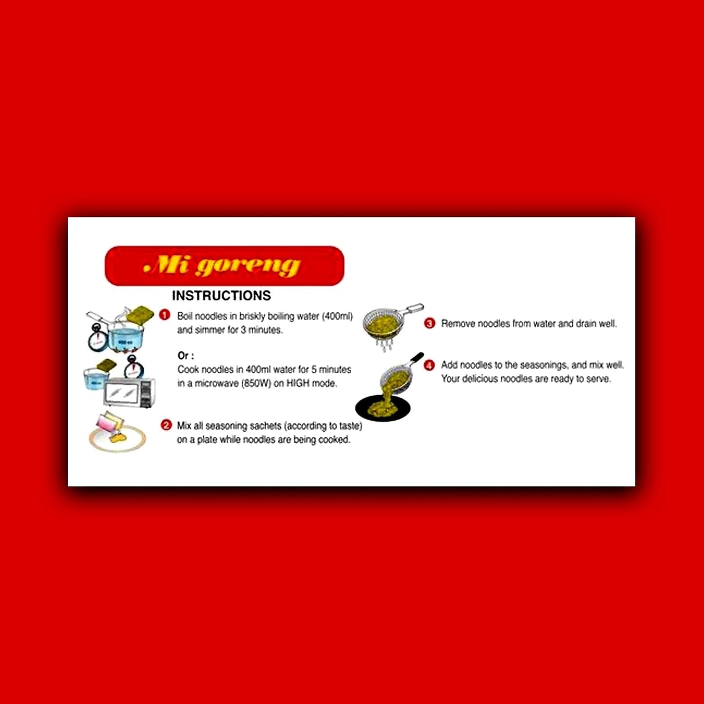 INDOMIE MI GORENG FRY SPICY NOODLES 80G X 40 PCS CASE 營多 印尼辣撈麵 80G X 40 件 原箱 0193C