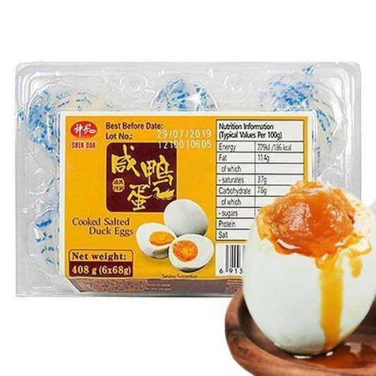 SHENDAN COOKED SALTED DUCK EGG 408G 神丹熟咸鴨蛋 6隻 408克 0048