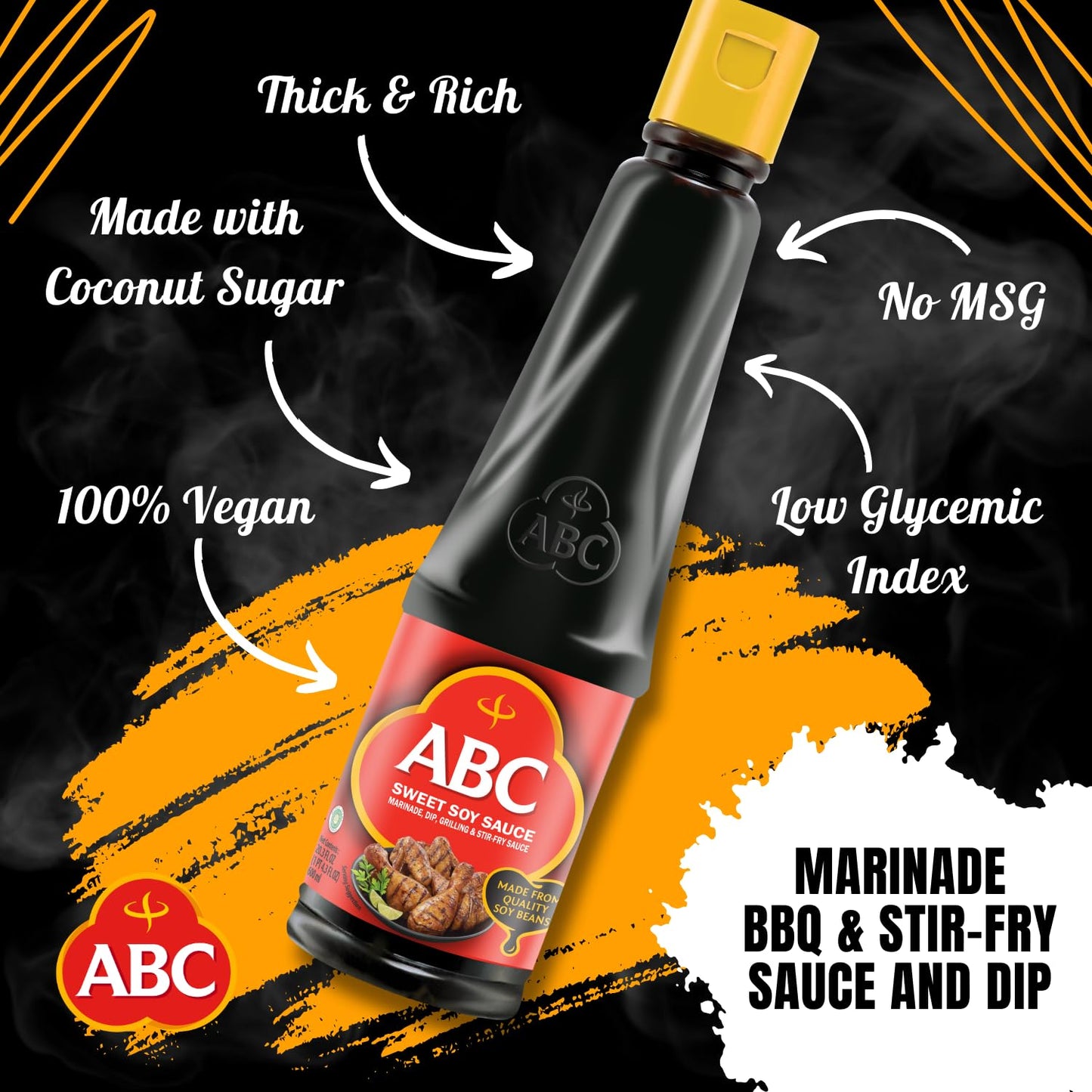 ABC KECAP MANIS SWEET SOY SAUCE 600ML X 12 PCS CASE ABC 印尼 甜豉油 600ML X 12 件 原箱 0239C