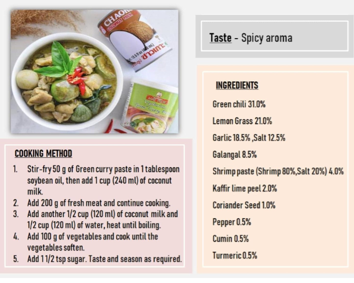 MAE PLOY GREEN CURRY PASTE 400G MAE PLOY 泰娘 青咖喱醬 400G 0123