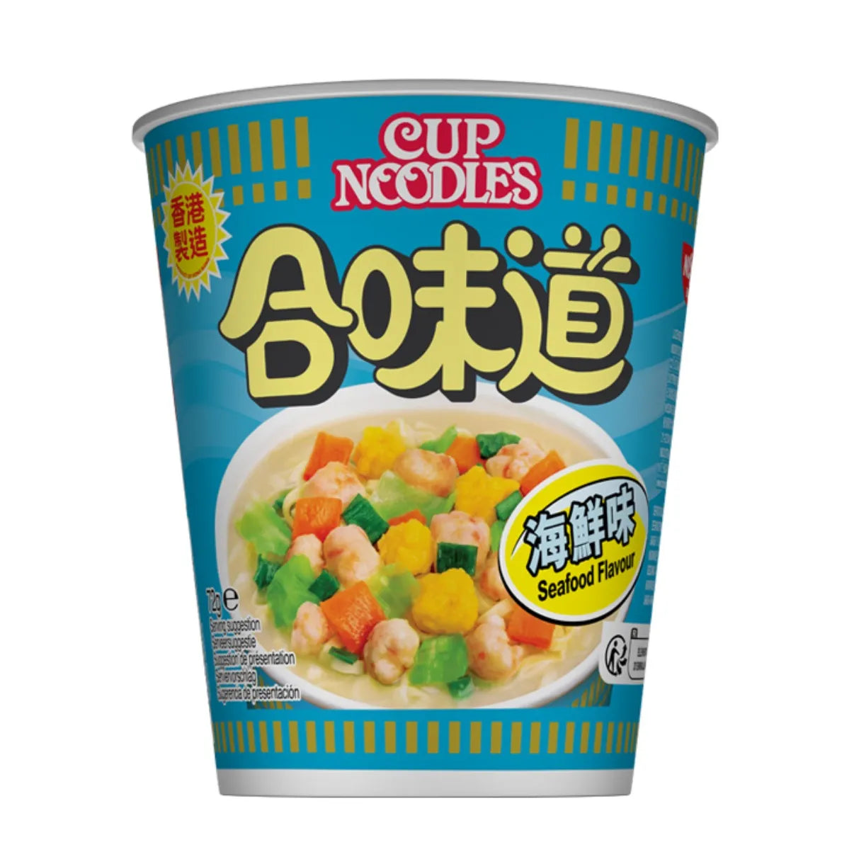 NISSIN CUP NOODLE SEAFOOD FLAVOUR 72G 日清 合味道 (香港) 海鮮杯麵 72G 0292