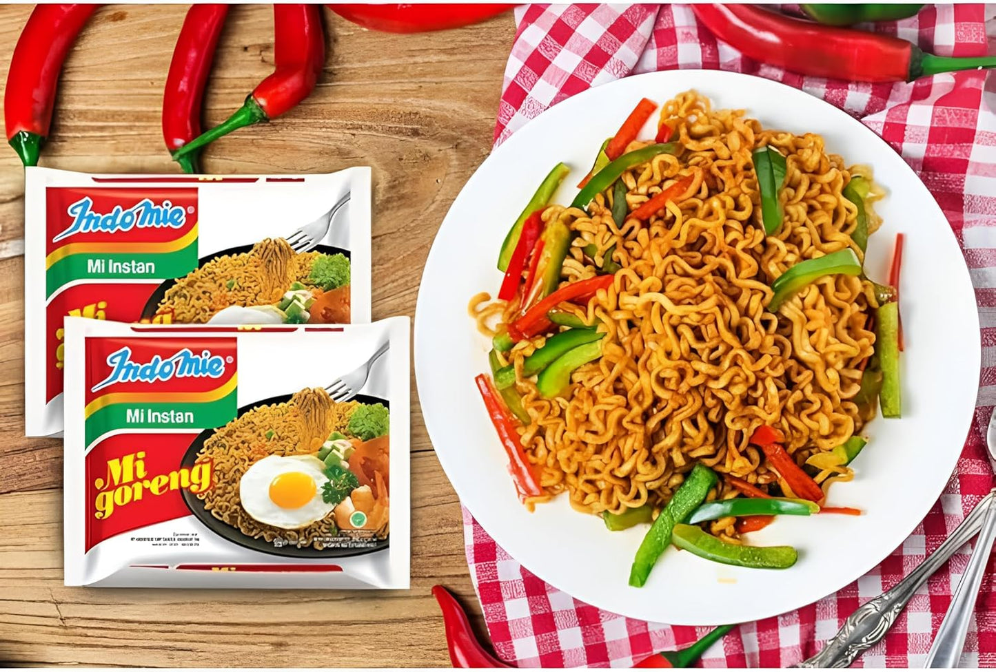INDOMIE MI GORENG FRY SPICY NOODLES 80G X 40 PCS CASE 營多 印尼辣撈麵 80G X 40 件 原箱 0193C