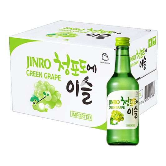JINRO Cham Yi Sul (Green Grape) 360ML X 20 PCS CASE 真露 韓國燒酒 (青葡萄味) 360ML X 20 件 原箱 0138C