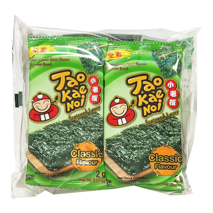 TAO KAE NOI ROASTED SEAWEED LAVER (8X2G) 16G 小老板 韓式烤紫菜 (8X2G) 16G 0666