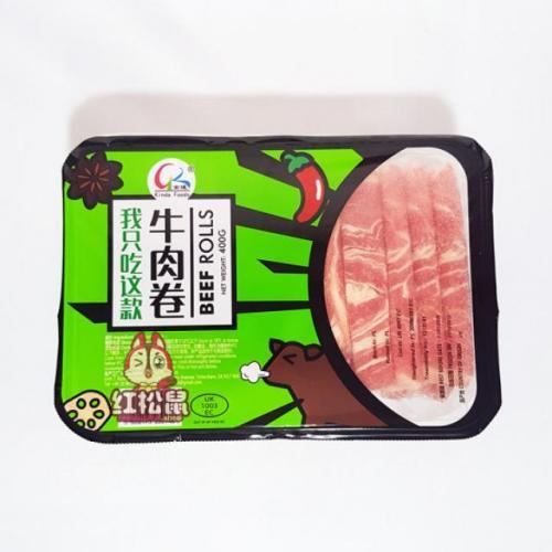 KINDA KD HAND ROLLED SLICE BEEF 400G 金達 牛肉捲 400G 0229
