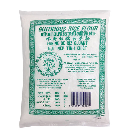 ERAWAN GLUTINOUS RICE FLOUR 400G 三象 糯米粉 400G 0158