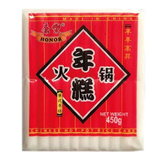 HONOR H OT POT RICE CAKE 450G 康樂 火鍋年糕 450G 0195