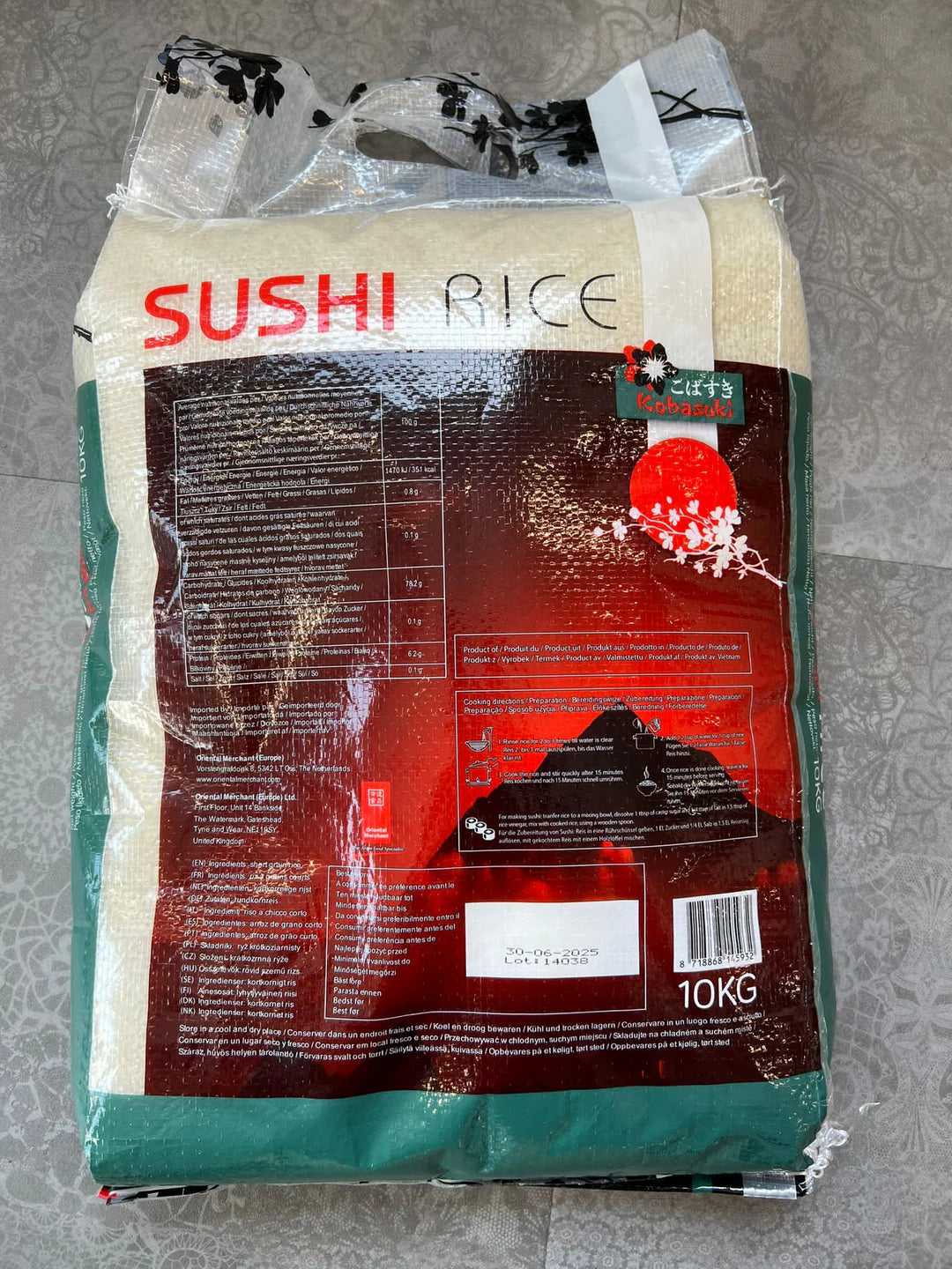 KOBASUKI SUSHI RICE 10KG  KOBASUKI 壽司米 10KG 0192
