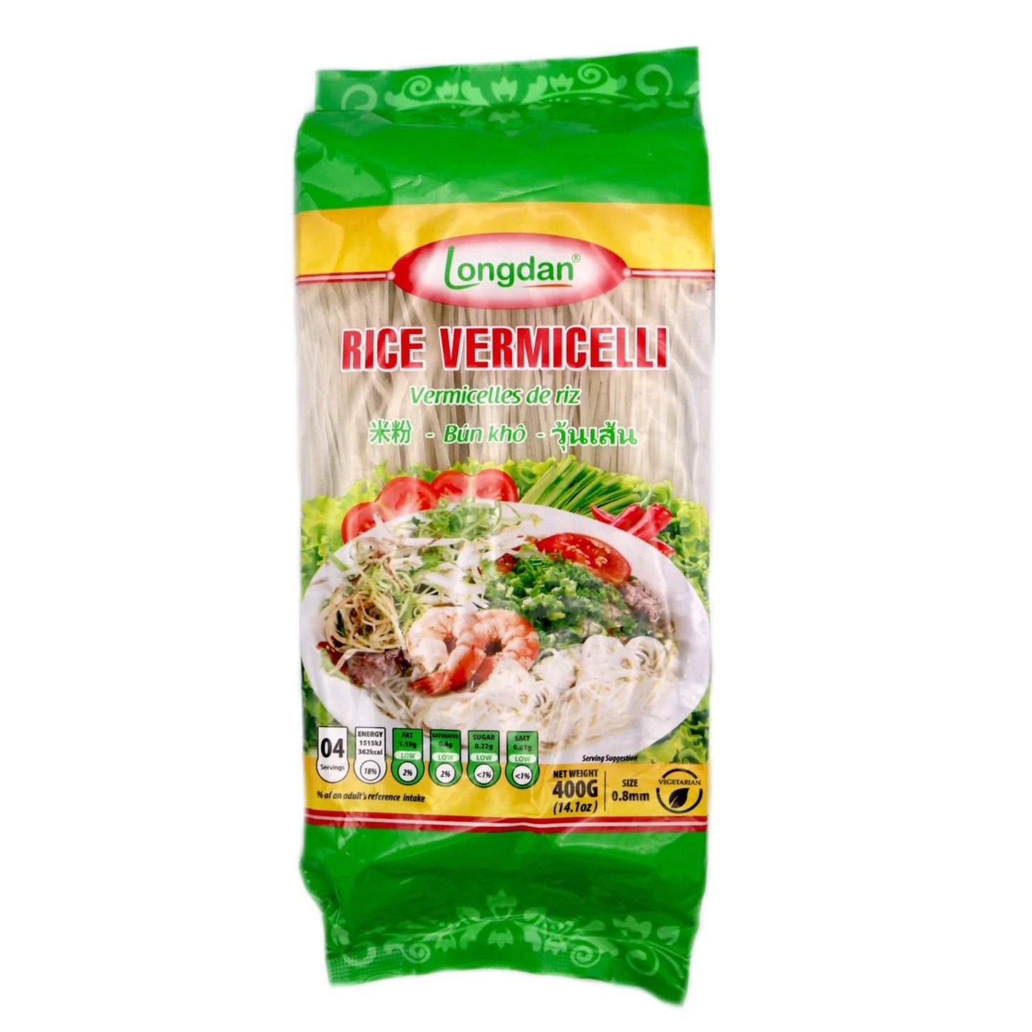 LONGDAN IMPERIAL RICE 0.8MM VER 400G 龍膽 越南米粉0.8MM 400G  0025