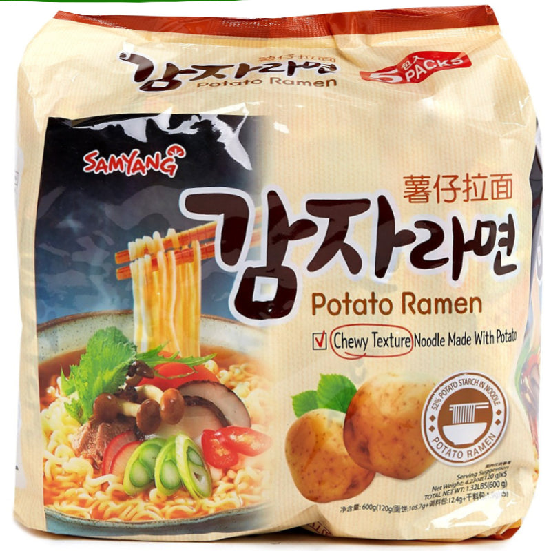 SAMYANG POTATO RAMEN (5 Packs) 600g 三養 薯仔拉麵 (5連包) 600G 0274