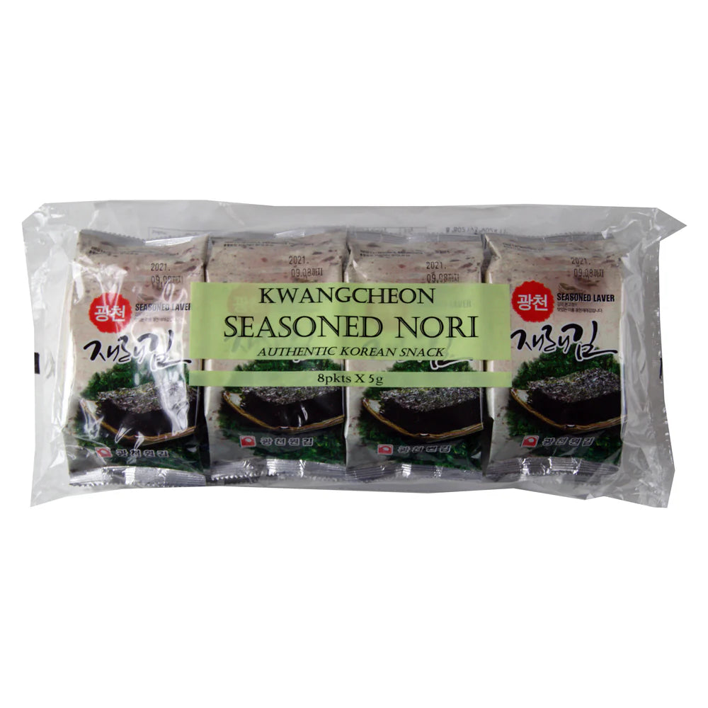 KWANGCHEON SEASONED SEAWEED (5GX8PKTS) 40G  廣川 韓國即食紫菜 (5GX8PKTS) 40G 0081