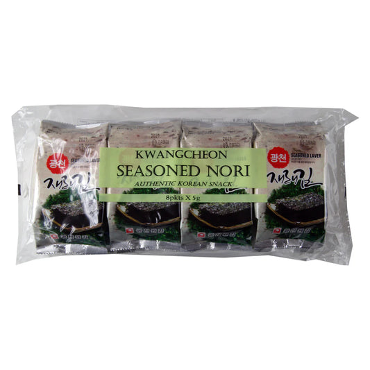 KWANGCHEON SEASONED SEAWEED (5GX8PKTS) 40G  廣川 韓國即食紫菜 (5GX8PKTS) 40G 0081
