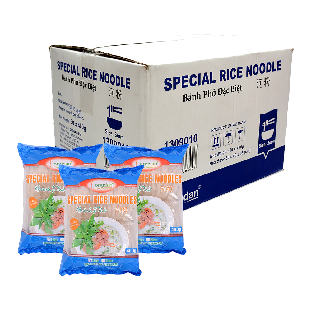 LONGDAN SPECIAL RICE 3MM NOODLES 400G 龍膽 越南河粉 3MM 400G X 30 件 原箱 0705C