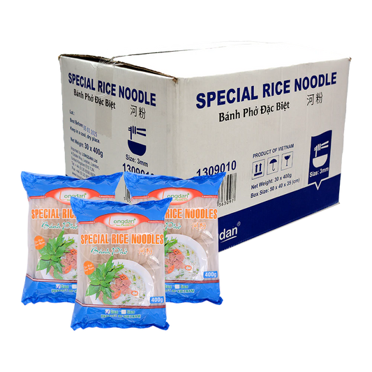 LONGDAN SPECIAL RICE 3MM NOODLES 400G 龍膽 越南河粉 3MM 400G X 30 件 原箱 0705C