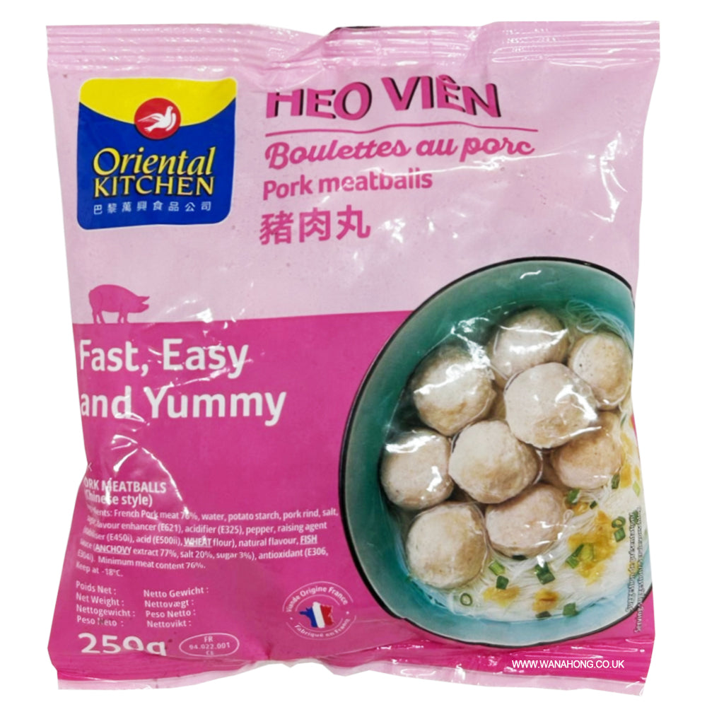 Oriental Kitchen Pork Meatballs (Pink Package) 250g 萬興 豬肉丸250G 0064