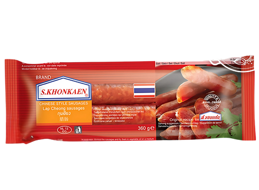 SKHONKAEN CHINESE STYLE SAUSAGES 360G X 12 PCS CASE SKHONKAEN 泰國中式香腸360G X 12 件 原箱 0293C
